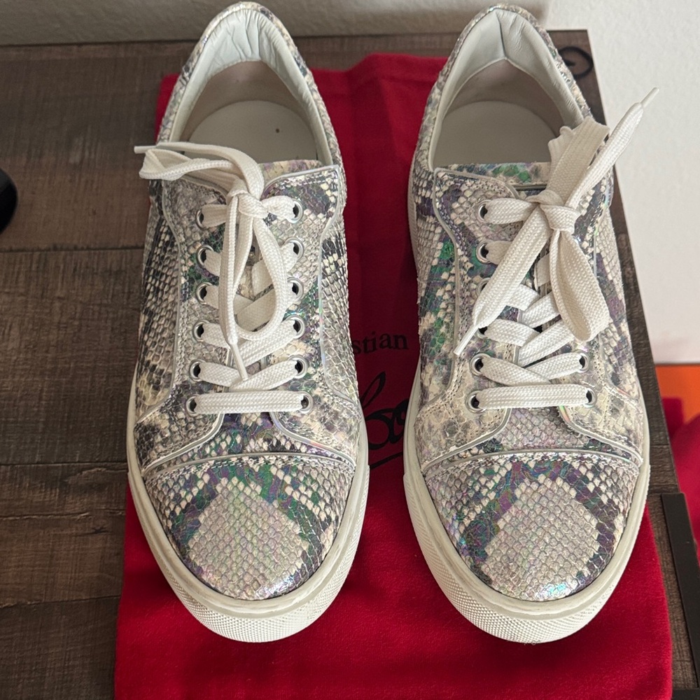 Christian Louboutin Multicolor Snakeskin Sneakers